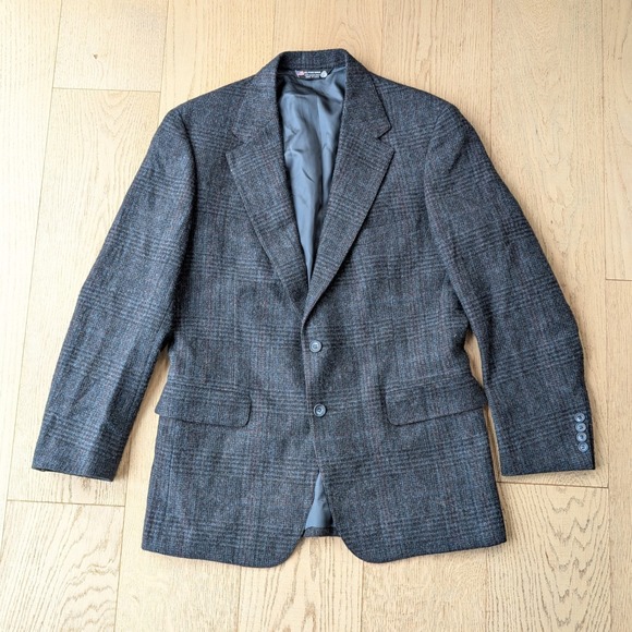 John Alexander All Pure Wool Plaid Blazer Sport Coat Made In USA size 40 - Picture 1 of 10